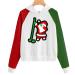 Bigfanshu Womans Tops Christmas Print Hooded Long Sleeves Sweatshirt Pullover Shirt