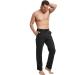 Baleaf Men's Cotton Leisure Jogging Pants | Straight Leg Sports & Yoga Pants | Black Long Training Pants with Pockets - Buy Online on GoSupps.com