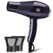 Salon Blow Dryer Professional Hair Styling Ultra 2000W Hair Dryer with 2 Concentrator Nozzle 3 Heat 2 Speed Settings Cool Shot 2.8 Metre Power Cable Constant Temperature Hair Care Anti Radiation small