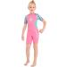Wetsuit Kids Shorty 2.5MM Neoprene Thermal Diving Swimsuit for Boys and Girls - UV Protection Rash Guard for Youth - Pink Large - Buy Online on GoSupps.com