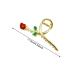 2 Pack Rose Flower Metal Hair Claw Clips - Pearl Hair Jaw Clips for Women and Girls - Buy Online on GoSupps.com
