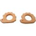 Organic Wooden Hedgehog Teether Toys - Set of 2 | Handmade Baby Beaded Teething Toy | Food Grade Materials - Perfect Baby Shower Gift - Buy Online on GoSupps.com