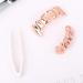 LUOZZY Electroplating Tooth Socket Teeth Sleeve Fake Brace Hip-hop Style Tooth Cover Party Supplies for Halloween Carnival (Rose Gold) - Buy Online on GoSupps.com
