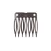 50pcs Hair Comb Slides - Dark Brown Plastic Wig Clips for Wig Cap & 7 Teeth Hair Combs | International Shipping Available - Buy Online on GoSupps.com
