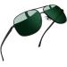 Joopin Polarised Sunglasses Mens UV Protection Al-Mg Metal Frame Double Bridge Aviation Sunglasses for Men Women Sun Glasses for Driving Black Frame G15 Lens