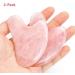 Lippbest 2-Pack Rose Quartz Gua Sha Facial Tools for Massage and Lifting - Natural Stone for Skin Care, Eye Puffiness Relief - Buy Online on GoSupps.com