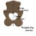 Wendysun 10pcs Cartoon Wood Teether - Natural Animal Bear Shape Baby Teething Toy - Buy Online on GoSupps.com