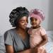 Silk Bonnet for Curly Hair 2PCS Set - Leopard & Pink Floral | Elastic Wide Band - Buy Online on GoSupps.com