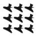 12PCS Black Hair Claw Clips Plastic Non Slip Butterfly Hair Clamps Hairdressers Hairdressing Hair Clip Hair Barrettes Grip Salon Section Clips Haircut Hair Styling Hair Accessory Fixed Hairstyle Tools
