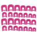 BaoST 26 Pcs Nail Polish Edge Anti-Flooding Plastic Template Clip with Sticker, Reusable Spill Proof Manicure Protector Cover Random