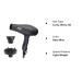 1875W Professional Tourmaline Hair Dryer with Negative Ionic Technology - Navy Blue - Buy Online on GoSupps.com
