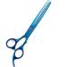 MOONTAY Professional Dog Care Shear Set - Curved Straight Chunker & Thinning Scissors for Pet Grooming - High-Quality Blue Dog Grooming Scissors - Buy Online on GoSupps.com