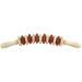 Massage roller wood back massage device massage roller massage device with handle fascia roller after sports and yoga anti -cellulite massage device Suitable for neck legs back body natural wood color