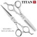 Titan Scissors Set | Thinning Scissors | Titanium Coating Hair Cutting Japanese Style Scissors | Proffesional Barbering Scissors | Sharp Edge | Hand Made Steel 6" inch - Buy Online on GoSupps.com