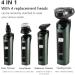 Tovmekdjn Electric Shaver LCD Digital Display Three- Floating Rechargeable Smart Waterproof Shaver Type-C Charge Silver - Buy Online on GoSupps.com