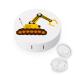 Caterpillar Crane Round Case For Contact Lens Kit Storage Box with Mirror Printed