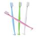 Minkissy 4 pieces double -sided toothbrush manual conical toothbrush details cleaning toothbrush double sided brush travel toothbrush travel toothbrush cone toothbrushes for the household