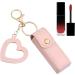 Mini keychain with lipstick case heart-shaped lipstick case mirrored lipstick holder travel keychain - Buy Online on GoSupps.com