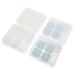 Ultechnovo 4 pieces of colored contact lenses eye contact case accessories for contact lenses contact lens container cleaning storage container for contact lenses ABS travel suitcase progressive
