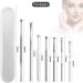 6pcs/Set Steel Ear Wax Pickers Earwax Remover Curette Spoon Tool for Ear Cleaning - Buy Online on GoSupps.com
