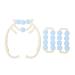 Dadea muscle scooter massage roller for legs 20 wheels muscle scooters massager relieves muscle fatigue blue versatile circular leg clay massage device for leg neck hand arm