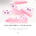Aksod Pink Gradient Press on Nails with Butterfly Glitter Long Square Coffin False Nails for Women and Girls - Buy Online on GoSupps.com