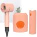 Silicone Hair Dryer Protective Cover for Dyson Hair Dryer Anti-Scratch Shockproof Dust Droof Travel Protective Case Cover(Coral Orange)