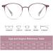 Fashionable Oversized Round Reading Glasses for Women | 3.5x Blue Light Blocking Anti-Eye Fatigue TR Computer Readers - Buy Online on GoSupps.com