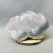 Natural Crystal Rough Natural Gemstone Blue Lace Agate Amethyst Crystal Cluster Blue Chalcedony Specimen Reiki Rock Crystal with Stone - (Color: Weight 575g 110mm)