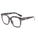 JIM HALO Blue Light Blocking Glasses for Women Oversized Square Computer Glasses Metal CP Temples Gray Tortoise