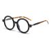 NIDOVIX Round Blue Light Glasses for Women Men Retro Fashion Circle Frame Non Prescription Glasses Computer Eyeglasses 01 Black/Tortoise 48 Millimeters