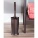 mDesign Hyde Collection Toilet Bowl Brush and Holder - Modern Bronze Bathroom Scrubber for Deep Cleaning - Space Saving Design - Buy Online on GoSupps.com