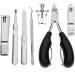 ZSLBMD Stainless Steel Nail Clipper Set Toenail Clipper Embedded Nail Corrector Nail Groove Pedicure Tools 16*8.4CM B - Buy Online on GoSupps.com