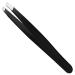 TRIXES black eyebrow tweezers made of stainless steel with bevelled tip