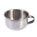 FARUTA Men's Shaving Soap Bowl Stainless Steel Shaving Soap Cup Shaving Mug Container with Handle