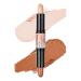 Makeup highlighter & contour pencil shimmering contouring stick with two ends highlighter and bronzer stick and brightened Universal Contour Stick Stickbar & vegan