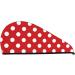 Red Polka Dot Microfiber Hair Towel - Super Absorbent Coral Velvet Wrap for Long Curly Thick Hair - Quick Dry for Women - Buy Online on GoSupps.com