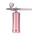Portable Kit with Compressor Rechargeable Handheld Set for Nail Art Enthusiasts High Air Pressure ABS Aluminum Alloy Pink