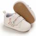 Cheerful Mario Baby First Walking Shoes - Soft PU Leather Anti-Slip Pram Shoes for Boys and Girls 6-12 Months (White Star) - Buy Online on GoSupps.com