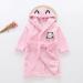 Miyanuby Soft Flannel Animal Hoodie Bathrobe for Kids | Cozy Nightwear for Boys & Girls | Perfect Gift for 4-5 Year Olds - Pink Cat Design - Buy Online on GoSupps.com