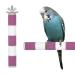 Parrot Perch 15CM Pink&White Color Bird Perch Stand Birdcage Scrub Stand Bar for Bird Parrot Budgies Parakeet Cockatiels Conure Lovebird Cage Paw Grinding Toy pink 15cm