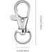 Metal Swivel Clasps Lanyard Snap Hook - 120pcs Lobster Claw Clasp for Keychain Crafts (Silver) - Buy Online on GoSupps.com