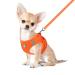Femax dog harnesses with leash for small medium dog cats soft mesh puppy harness Breakable breast harness adjustable reflective no pull vest chihuahua cat l (chest 41-46cm) orange