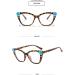 SERONI TR90 Cat Eye Blue Light Blocking Glasses for Men & Women | Anti-UV Computer & Reading Glasses | Leopard-Blue 66mm - Buy Online on GoSupps.com