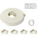 Vicloon 2M Foam Safety Strip & 4 Corner Cushion Protector Set | Baby Edge Guards - Milky White - Buy Online on GoSupps.com
