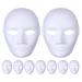 CALLARON 9 Pieces Paper Mache Masks Plain White Blank Theater Masks for Crafting for Women Men Adults Holiday Craft Supplies