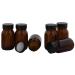 Brown glass bottle with plastic lid wide neck bottle 100 ml Kosmetex glass jar made of brown glass empty jar 6 black