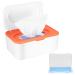 Wet Wipes Box Moist Toilet Paper Box Dispenser Box for Wet Wipes Tissue Box Napkin Box with Storage Box for Face Covers (Orange)