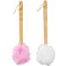 4 Pack Long Handled Loofah Shower Exfoliating Body Brush Back Scrubber (16 in) - 4 Colors - Buy Online on GoSupps.com