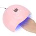 54W LED UV Gel Nail Lamp Intelligent USB Nail Polish Dryer Manicure Tool(Pink)